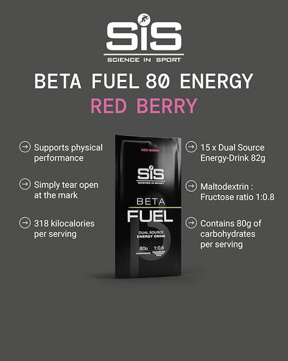 SIS BETA Fuel Energy Drink Powder | Box of 15 Sachets x 82g - Various Flavours