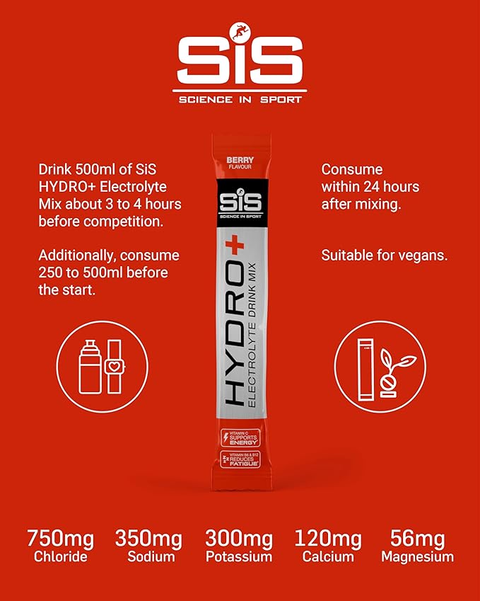 SIS HYDRO+ Stick Electrolyte Drink Mix Hydration Powder | Box of 20 x 4.5g - Various Flavours