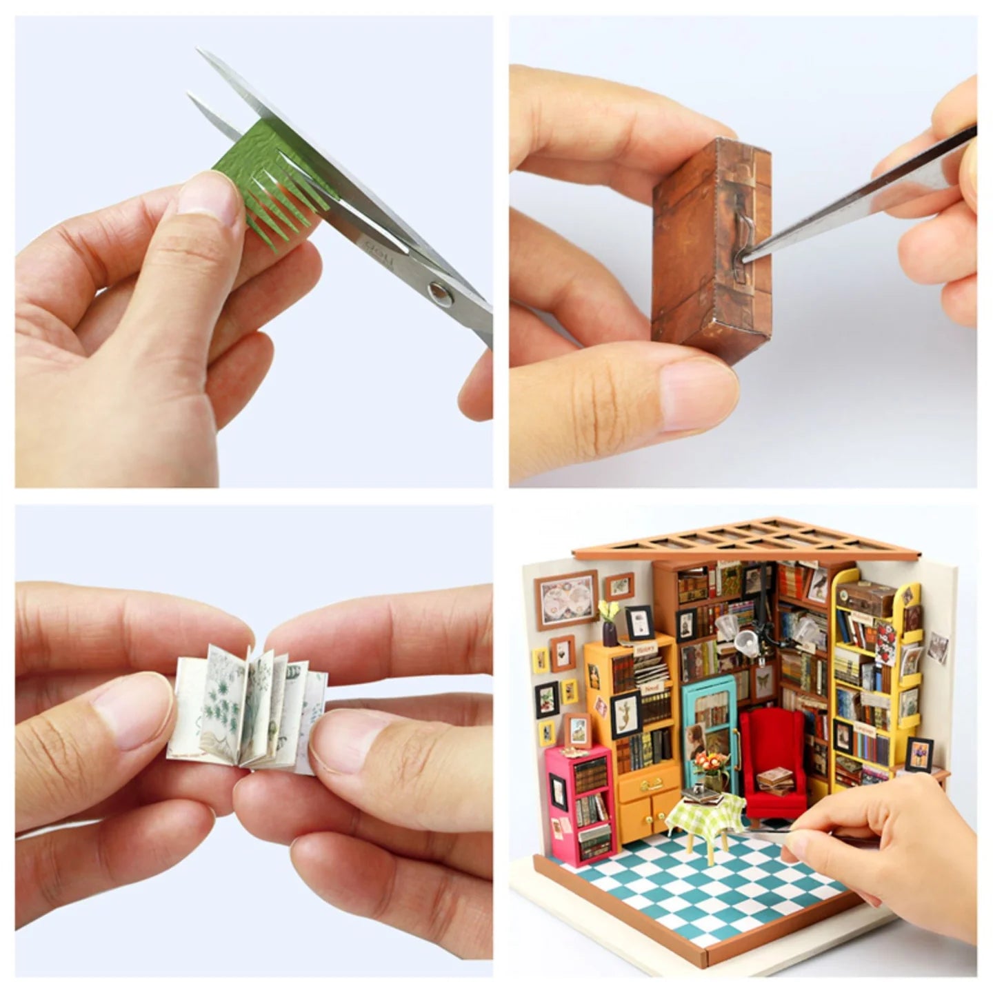 Rolife Sam’s Study Library DIY Miniature House Kit 3D Puzzle DG102