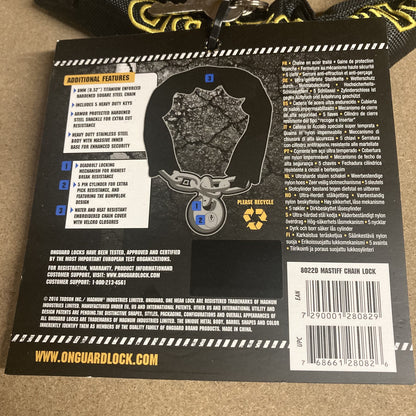 Onguard Mastiff 8022 D Bike Chain Lock