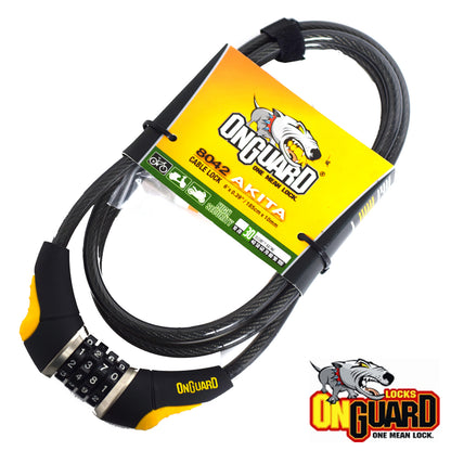 Onguard Akita 8042 10mm 185mm Combination Bike Cable Lock