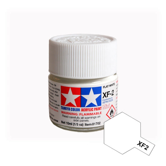 Tamiya Acrylic Mini 10ml XF Matte XF-2 Flat White Model Building Paints Alternate 1
