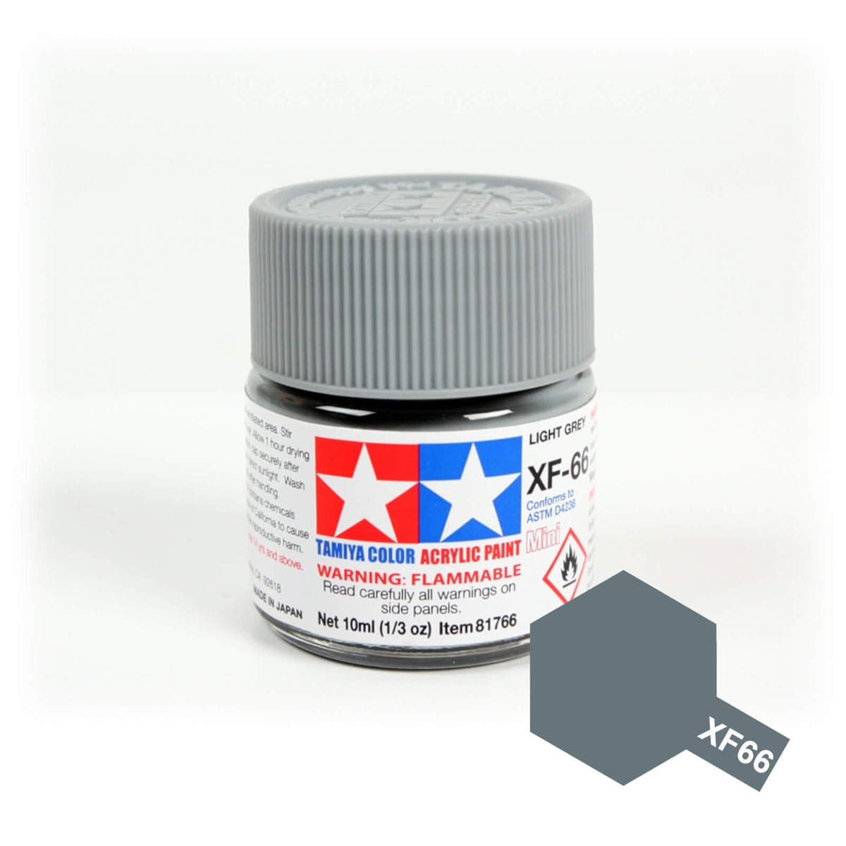 Tamiya Acrylic Mini 10ml XF Matte XF-66 Light Grey Model Building Paints Alternate 1