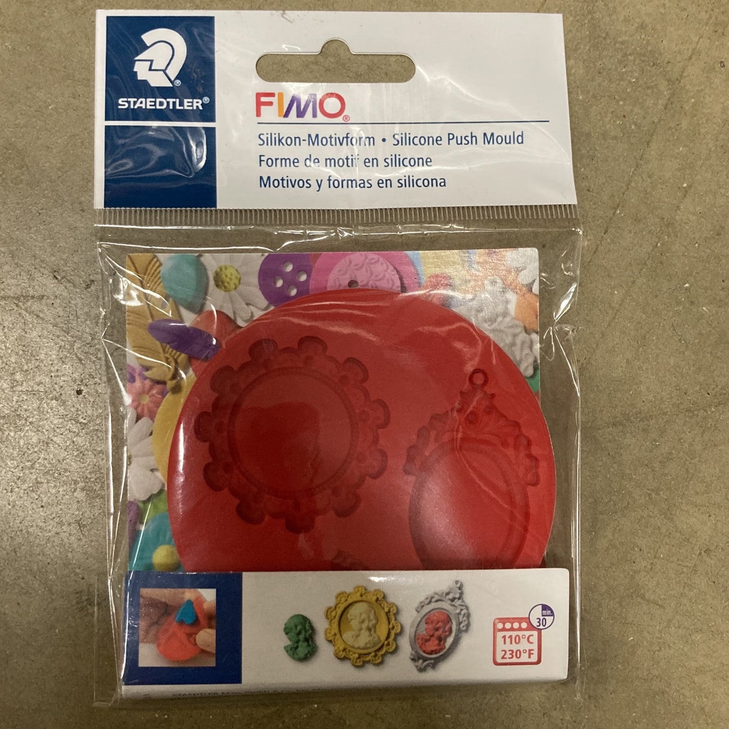 FIMO Silicone Push Mould Camee Modelling Clay Mould Alternate 2