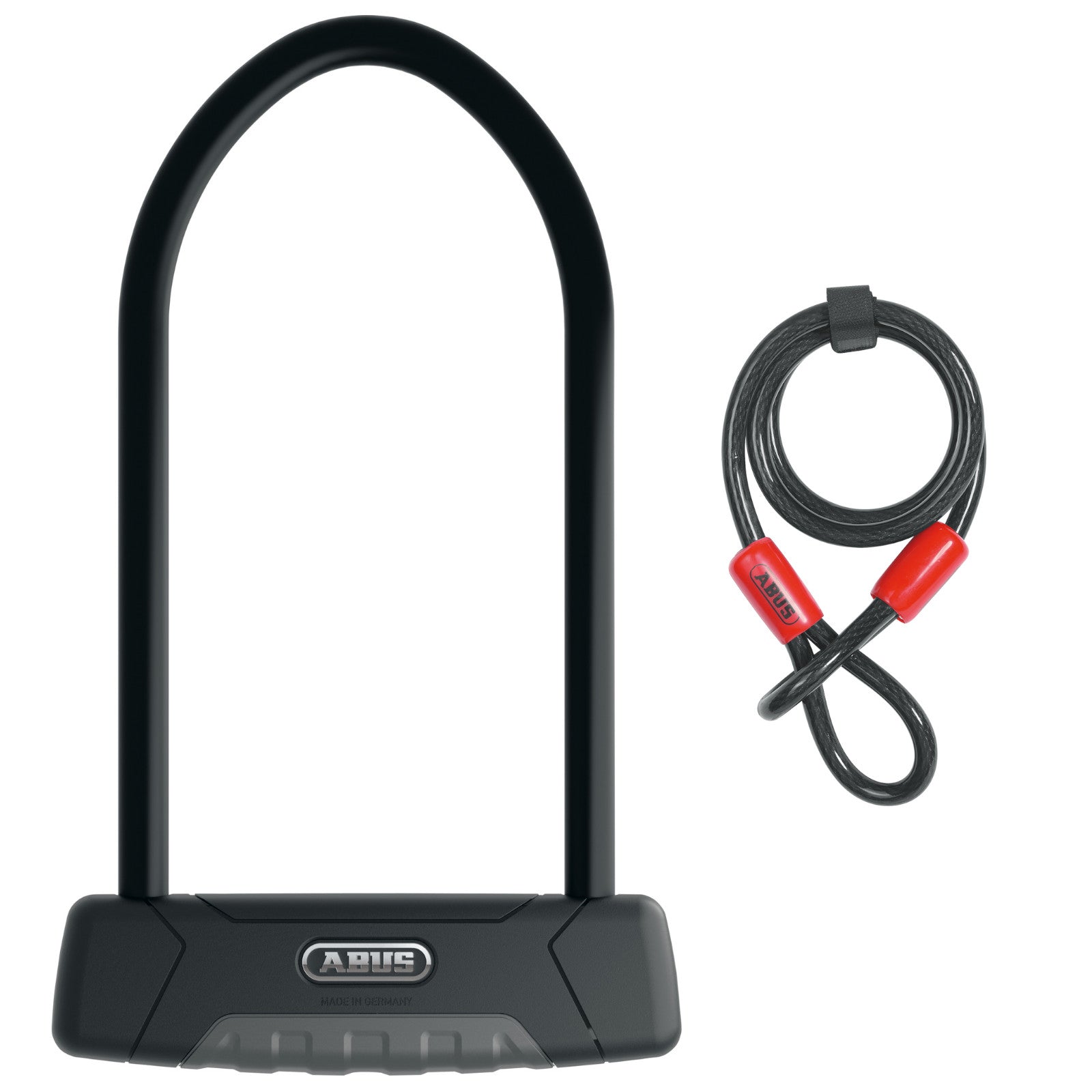 ABUS Granit Plus 470 150 x 230mm & Cobra Loop Cable 10/120 Bike D-Lock Gold Sold Secure