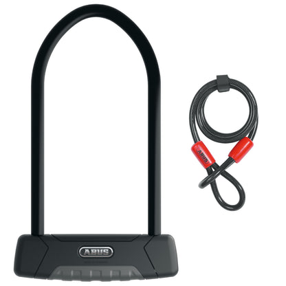ABUS Granit Plus 470 150 x 230mm & Cobra Loop Cable 10/120 Bike D-Lock Gold Sold Secure