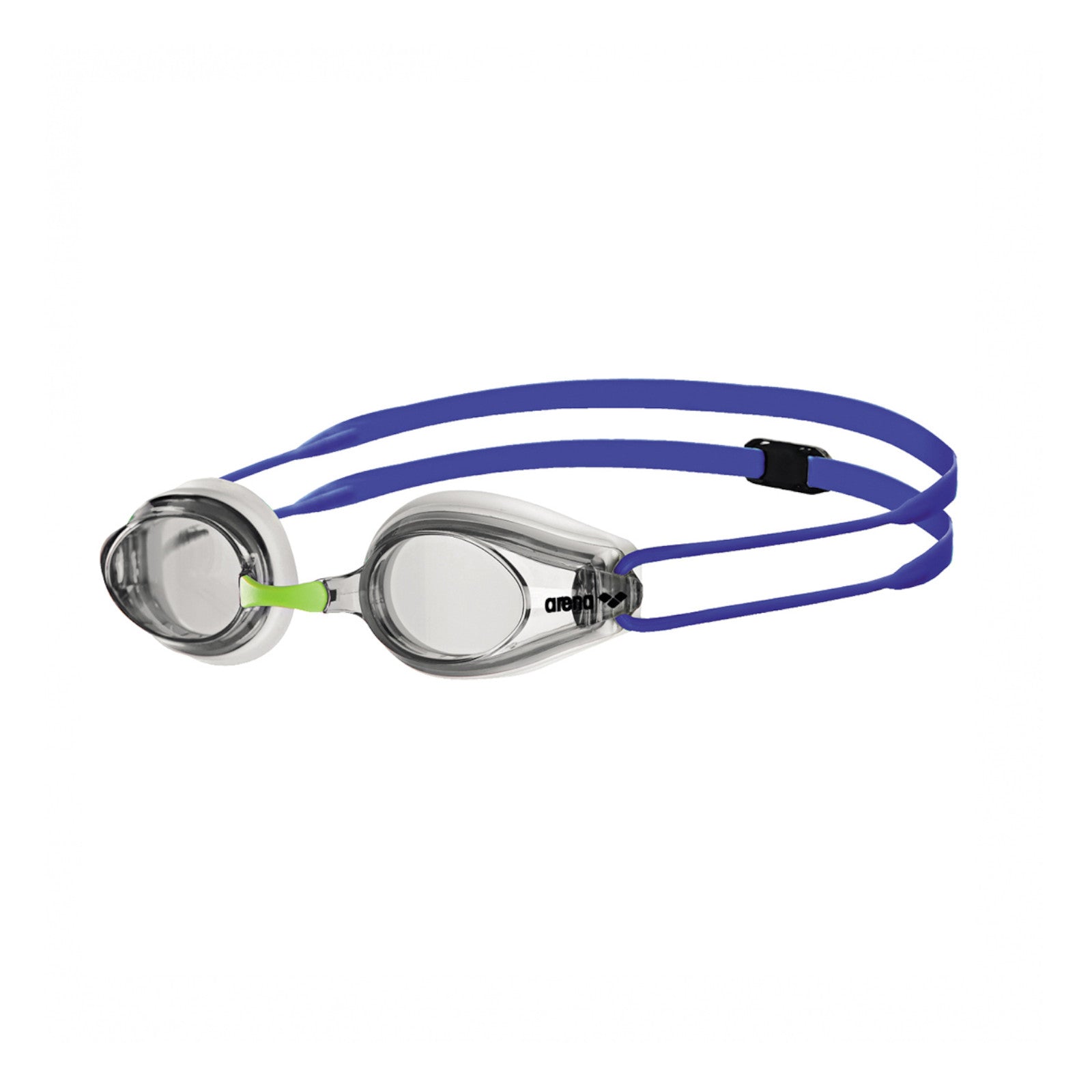 Arena Tracks Racing White Clear Blue Men's Swimming Goggles
