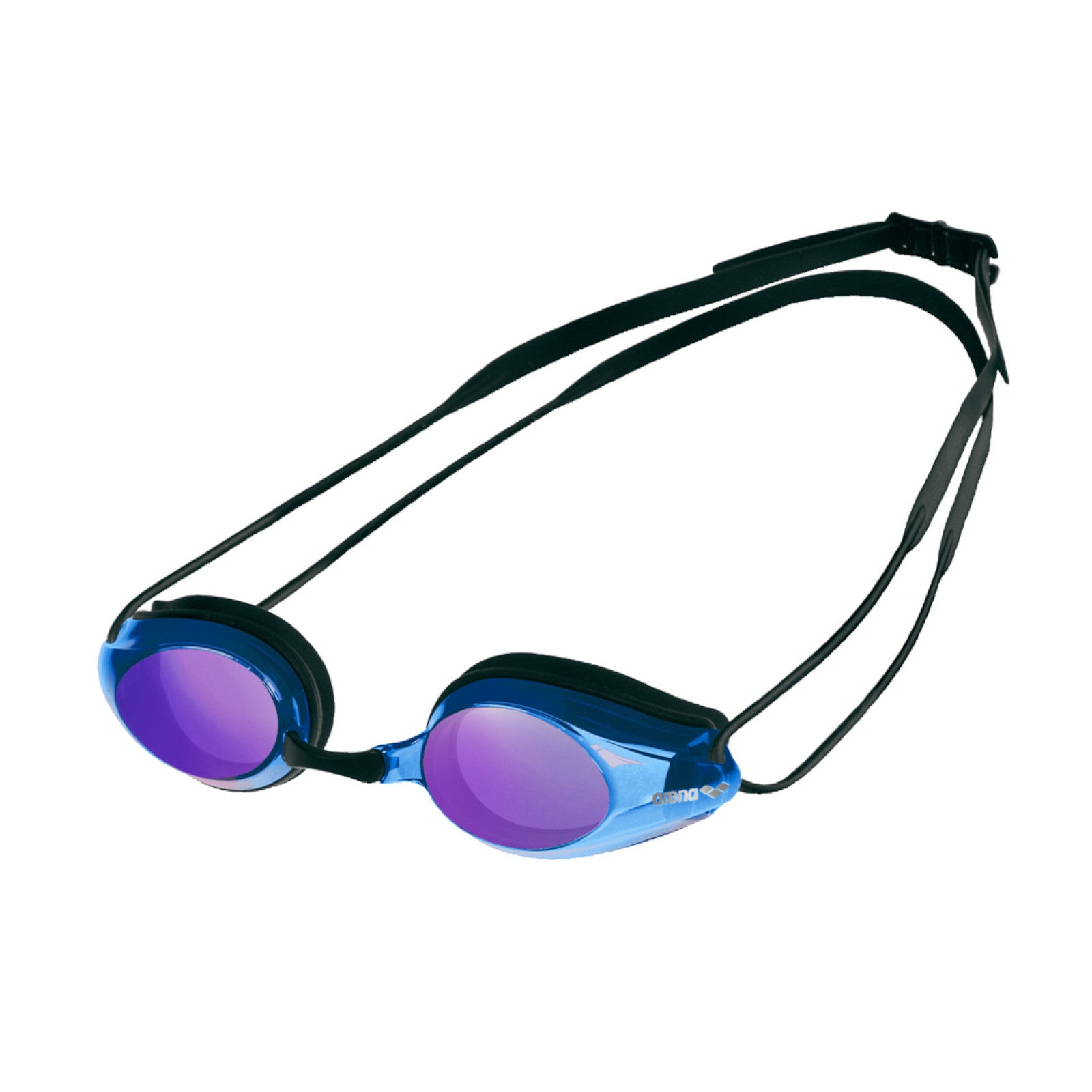 Arena Tracks Mirror Racing Black Blue Multi Black Men's Swimming Goggles