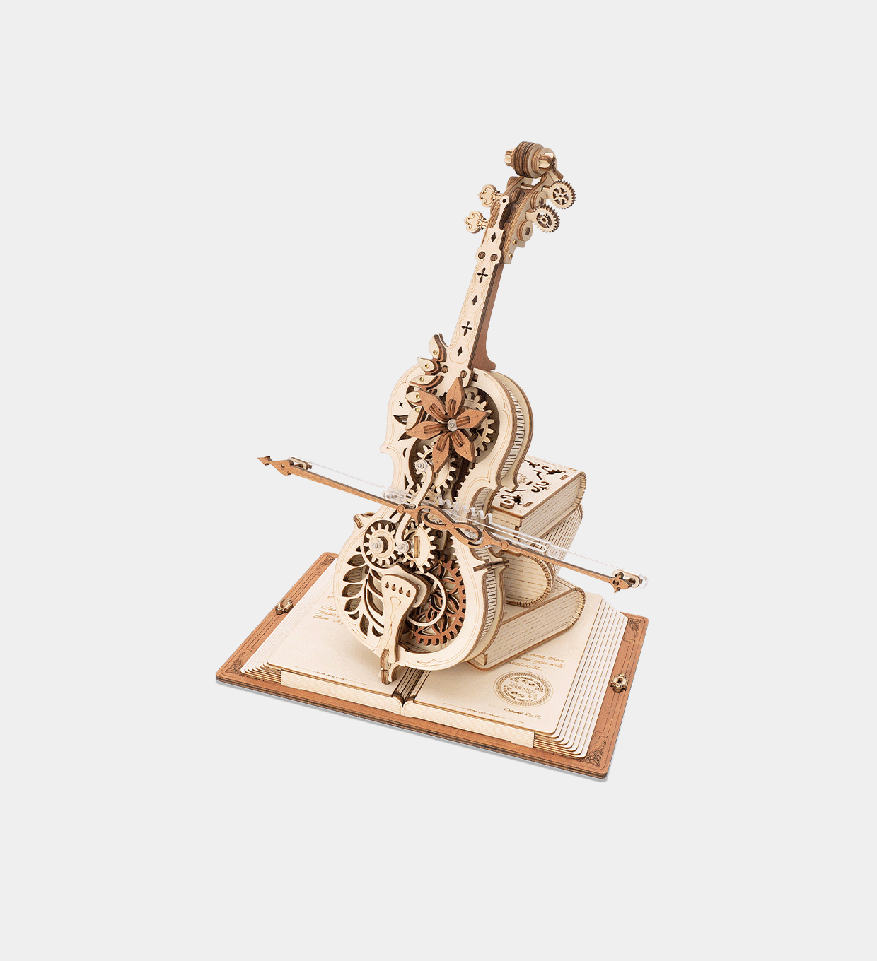 ROKR ROKR Magic Cello Mechanical Music Box 3D Wooden Puzzle 3D Puzzle AMK63