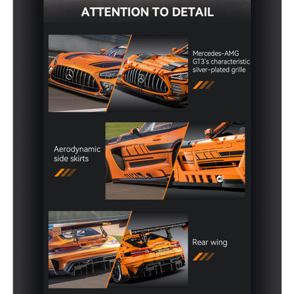 CaDA Mercedes-AMG GT3 Supercar Brick Set 3D Model 5466 Pieces 1:8 C64008W