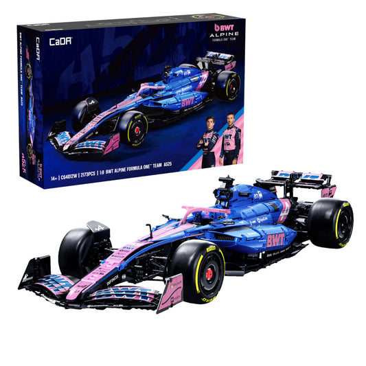 CaDA 1:8 BWT Alpine F1 Team A525 Racing Car 2173 Pieces Brick Set 3D Model C64012W
