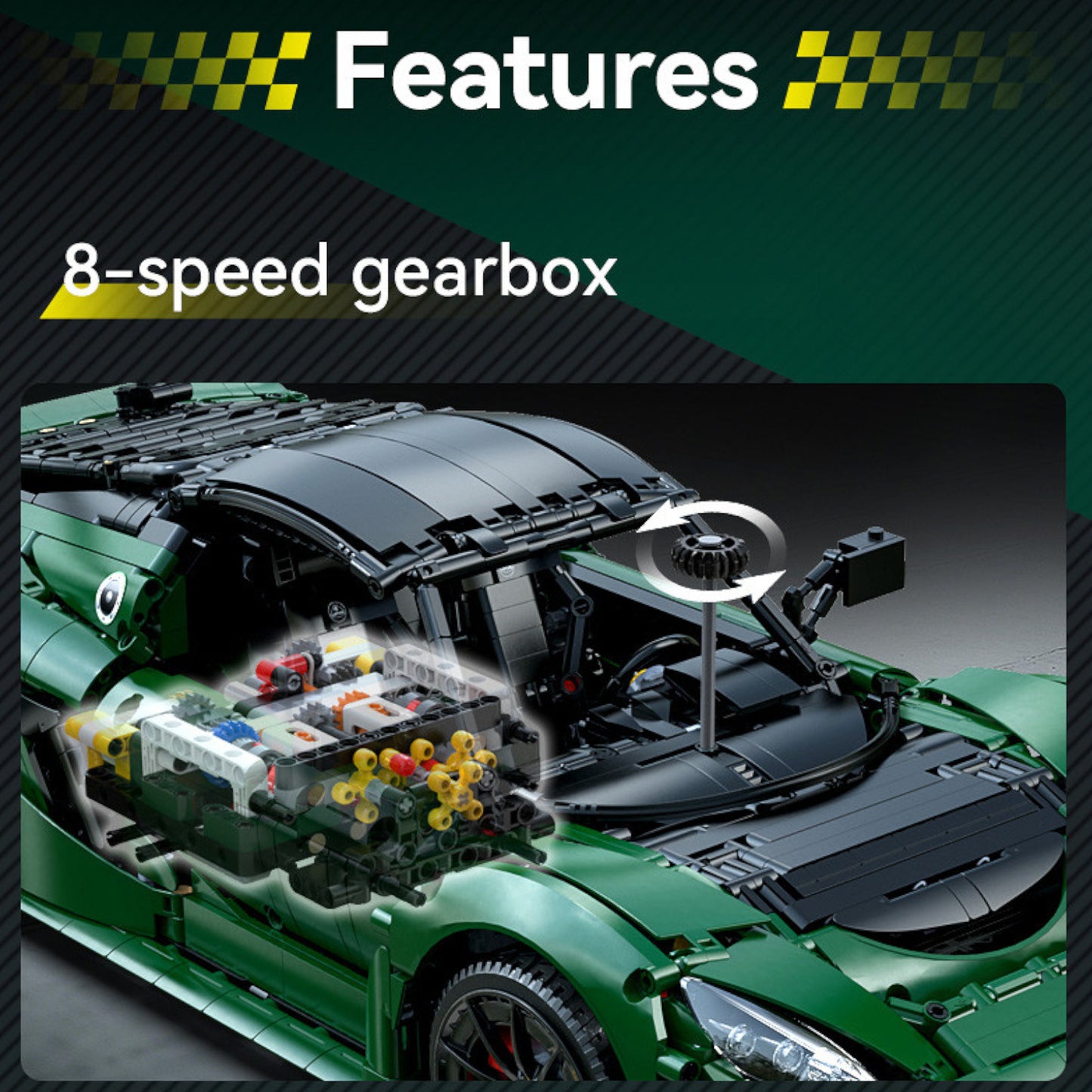 CaDA Lotus Exige Cup 430 Car 1:8 3D Model Brick Set 3730 Pieces C61511W