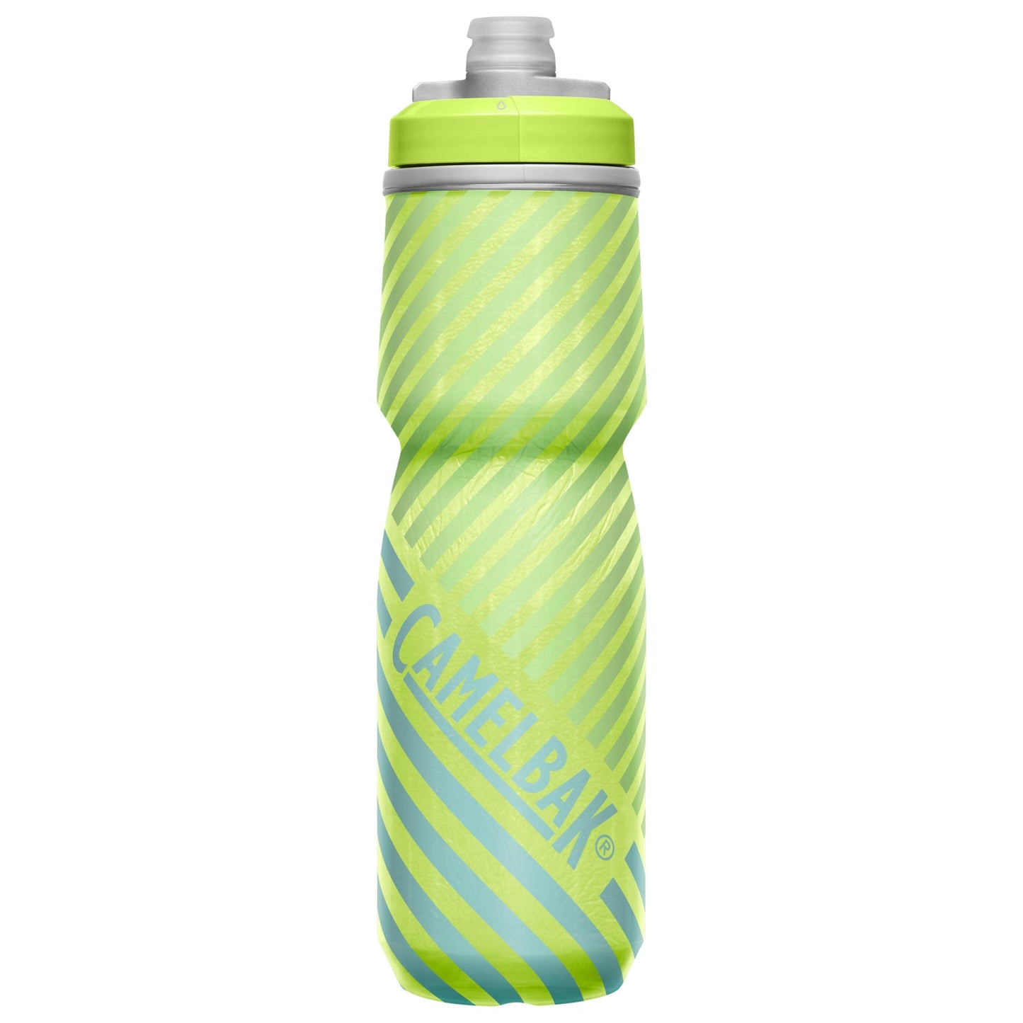 Camelbak Podium Chill Insulated 710ml Bike Water Bottle Lime/Blue Stripe