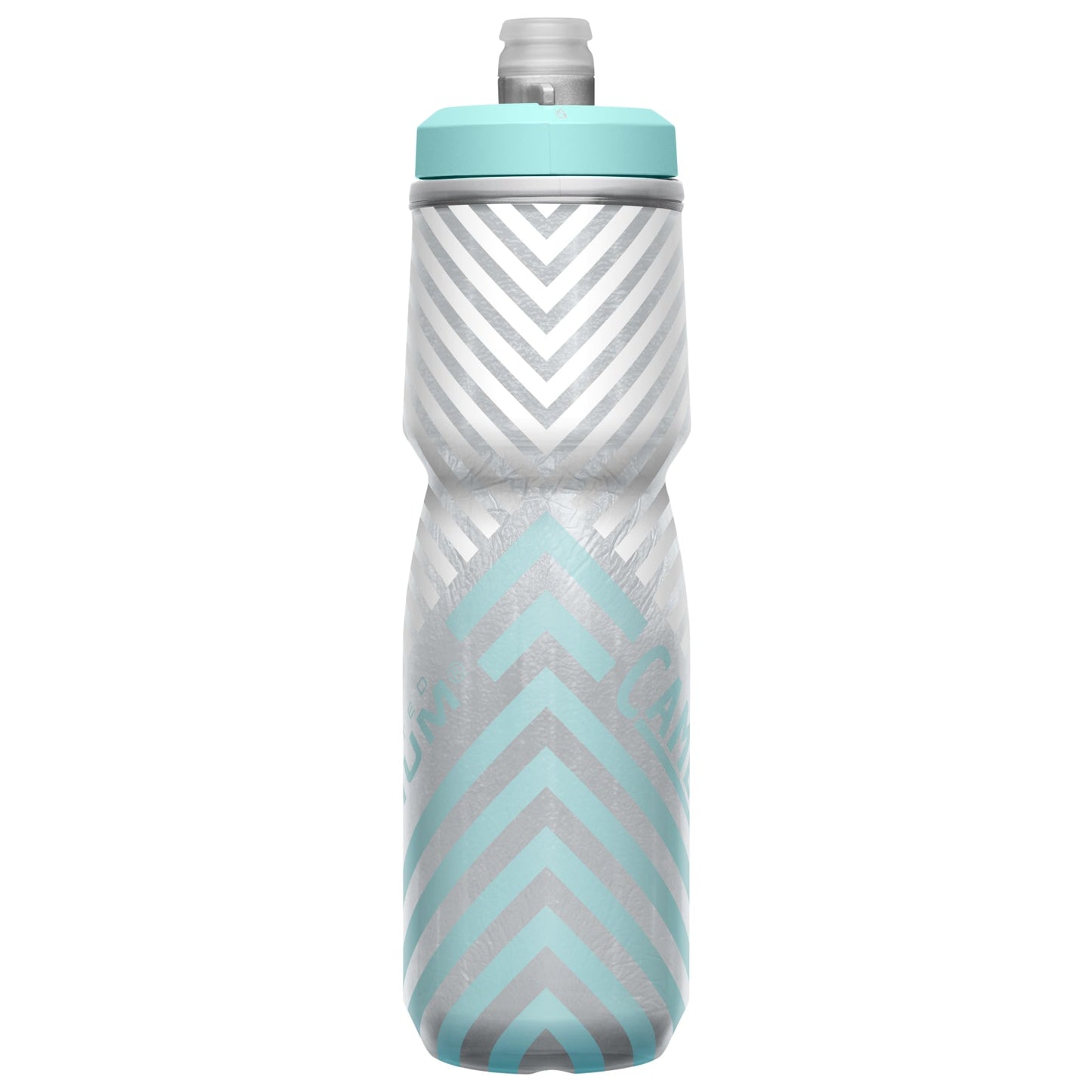 Camelbak Podium Chill Insulated 710ml Bike Water Bottle Grey/Teal Stripe Alternate 1