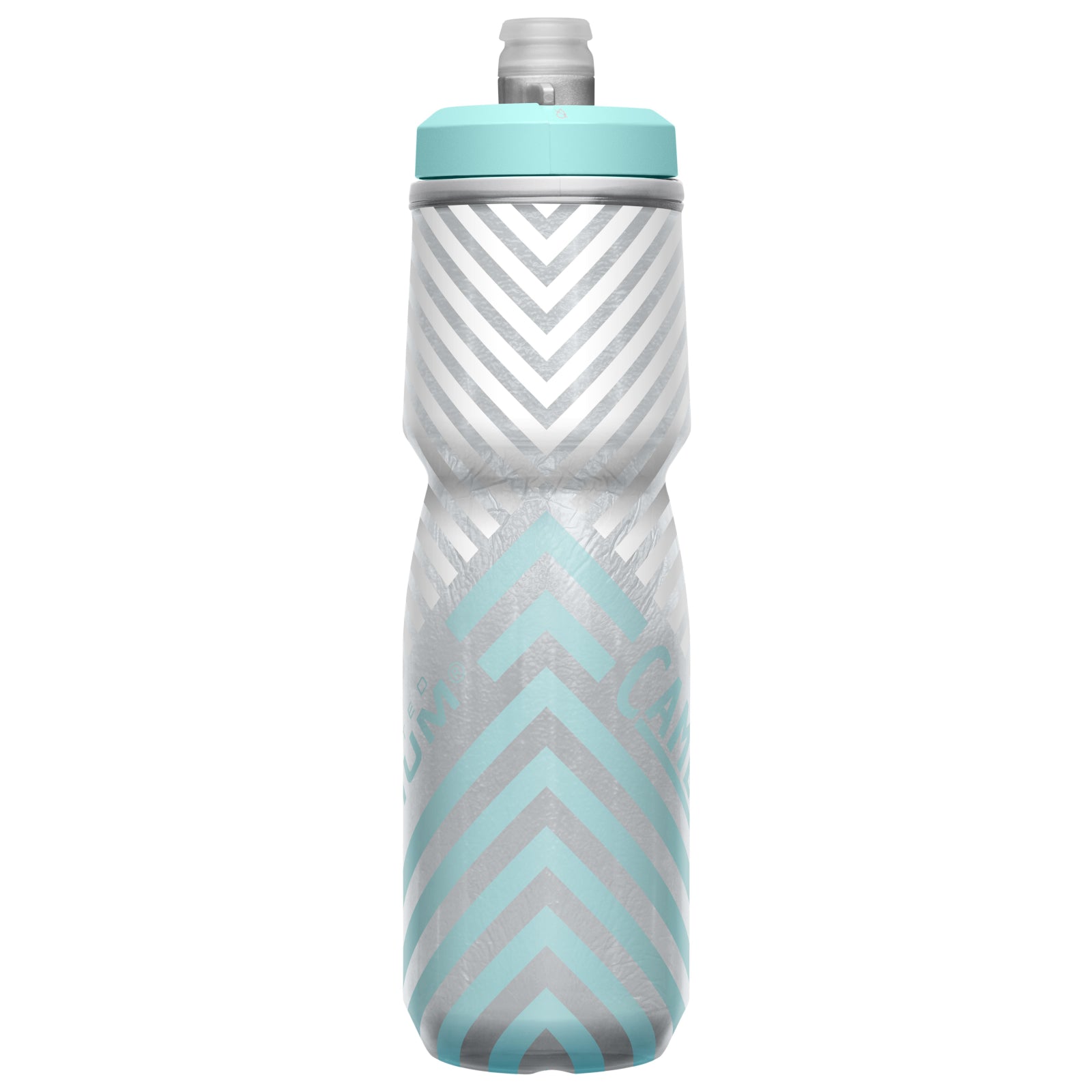 Camelbak Podium Chill Insulated 710ml Bike Water Bottle Grey/Teal Stripe Alternate 1