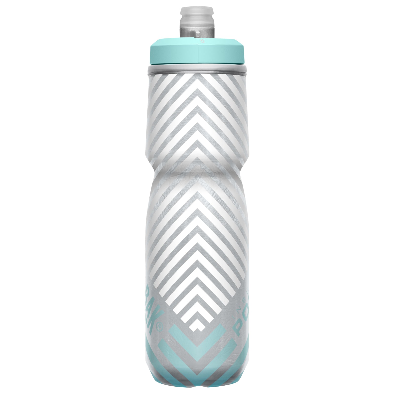 Camelbak Podium Chill Insulated 710ml Bike Water Bottle Grey/Teal Stripe Alternate 3