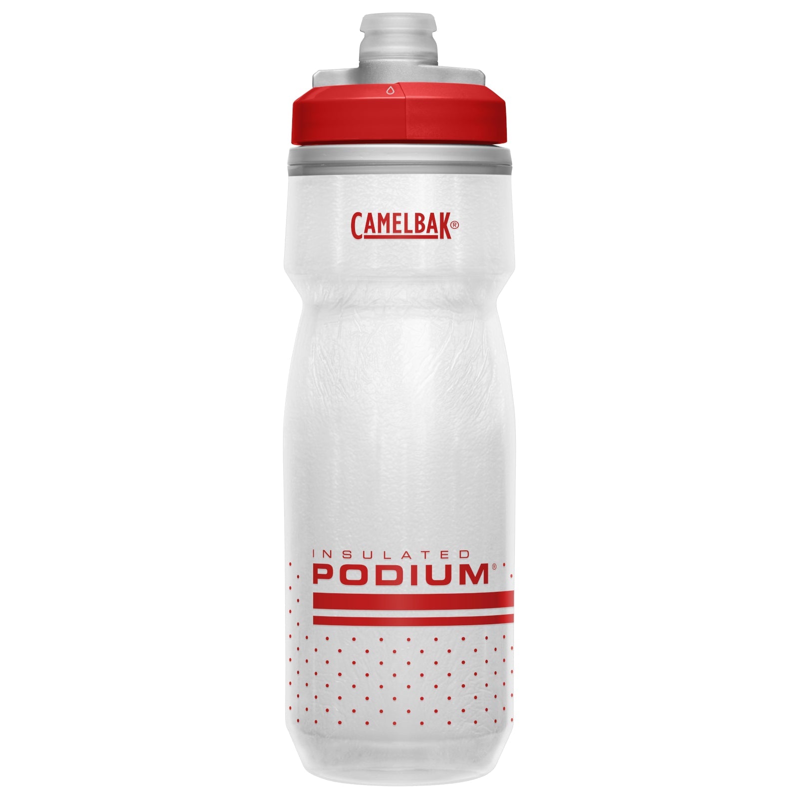 Camelbak Podium Chill Insulated 620ml Bike Water Bottle Fiery Red/White