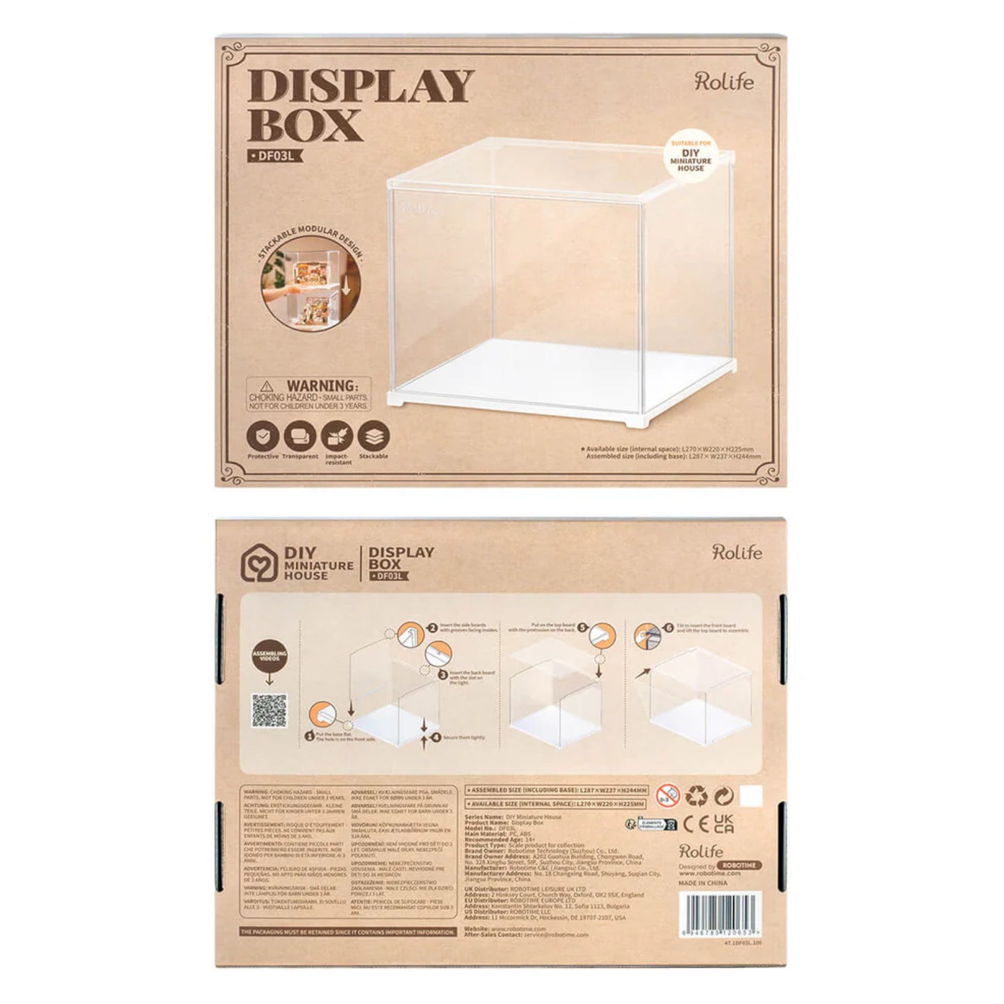 Rolife Miniature House Display Box Accessory for Model Kit