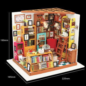 Rolife Sam’s Study Library DIY Miniature House Kit 3D Puzzle DG102 Alternate 1