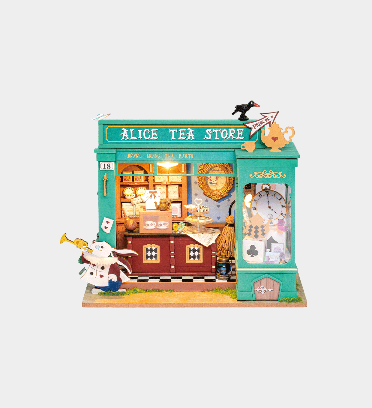 Rolife Alice’s Tea Store DIY Miniature House Kit 3D Puzzle DG156