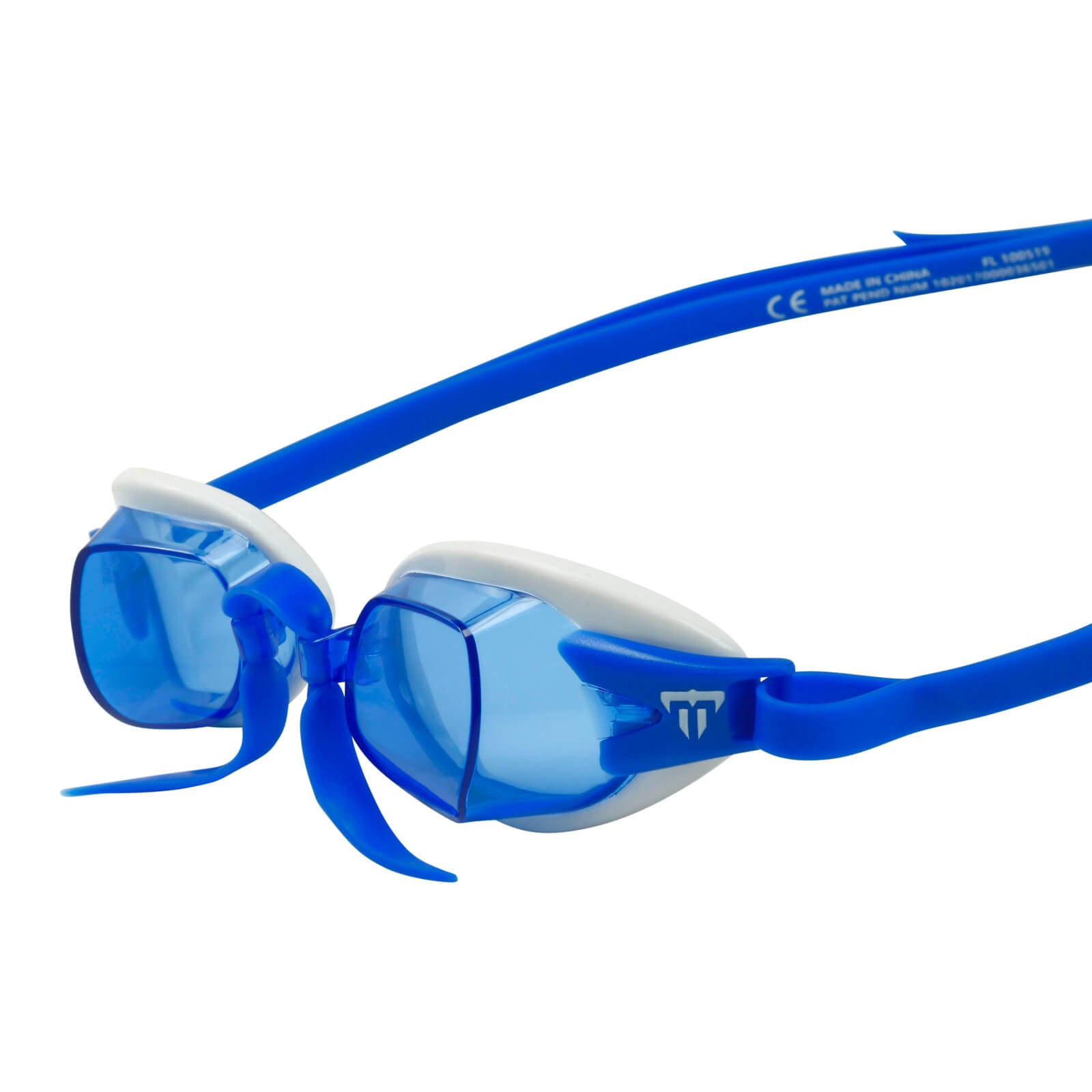 Phelps Chronos Competition Race Anti-Fog Adult Men's Swimming Goggles White/Blue - Blue Alternate 3