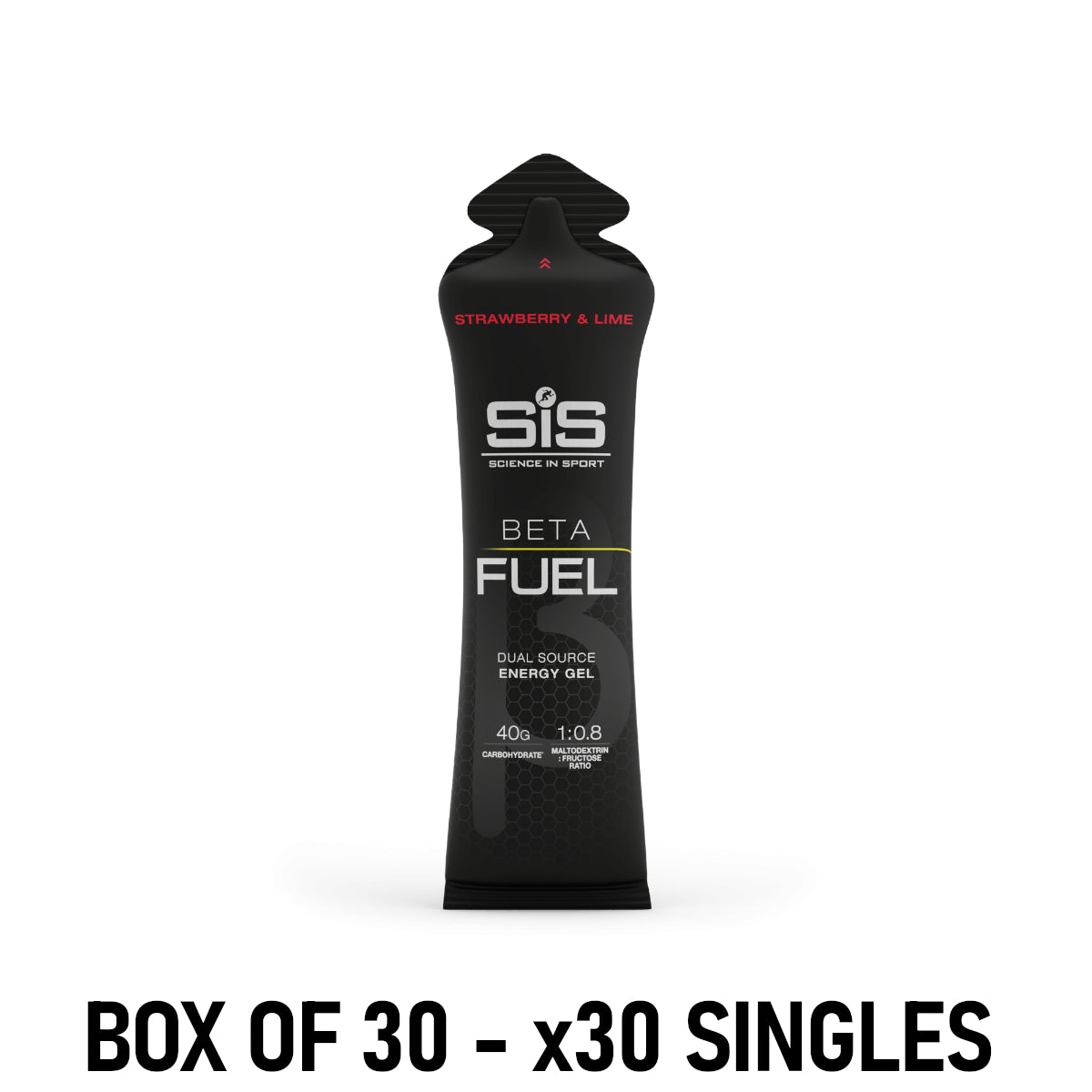 SIS Beta Fuel Energy Gel 60ml Sports Energy Gel Strawberry and Lime Box of 30