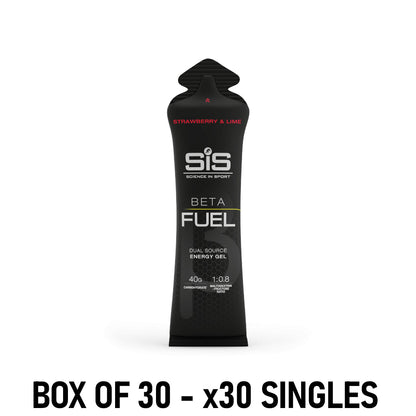 SIS Beta Fuel Energy Gel 60ml Sports Energy Gel Strawberry and Lime Box of 30