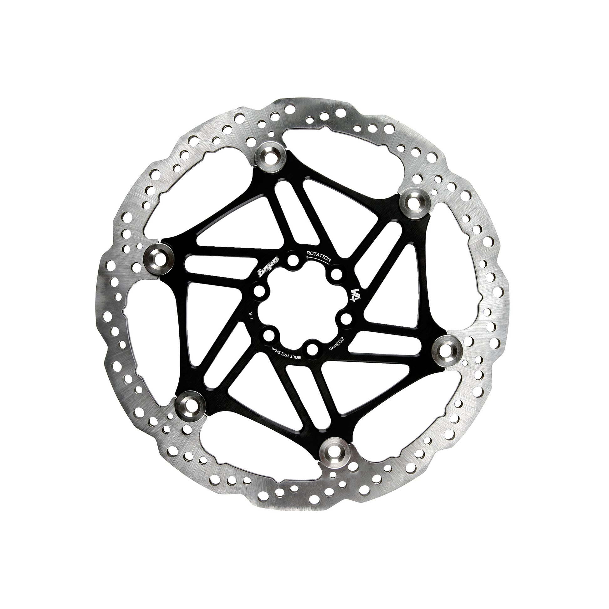 Hope V4 Vented 6 Bolt Floating 220mm Bike Disc Brake Rotor