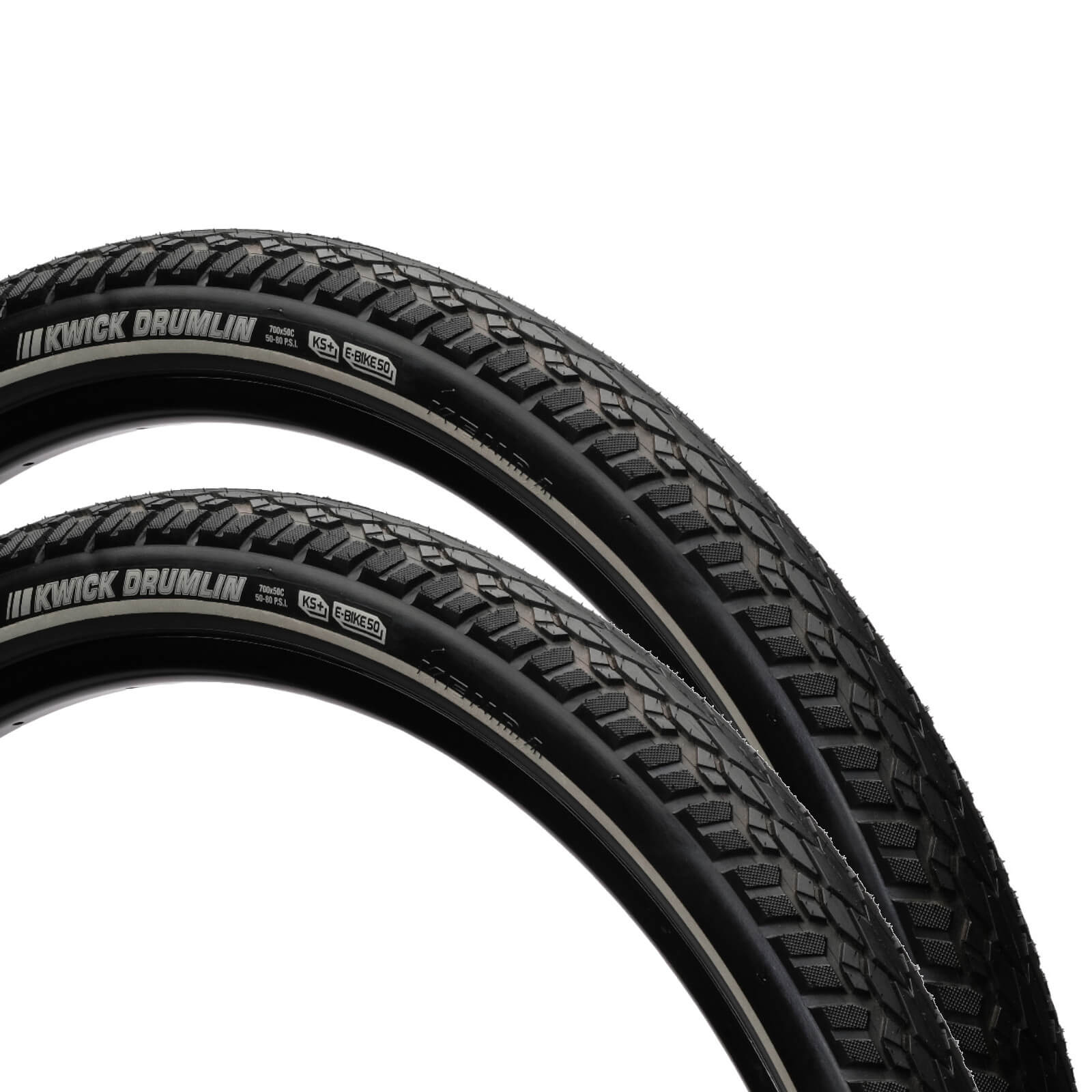 Kenda Kwick Drumlin Sport KS 26 Inch Bike Tyre 26x1.75" Pair of Tyres No Tubes