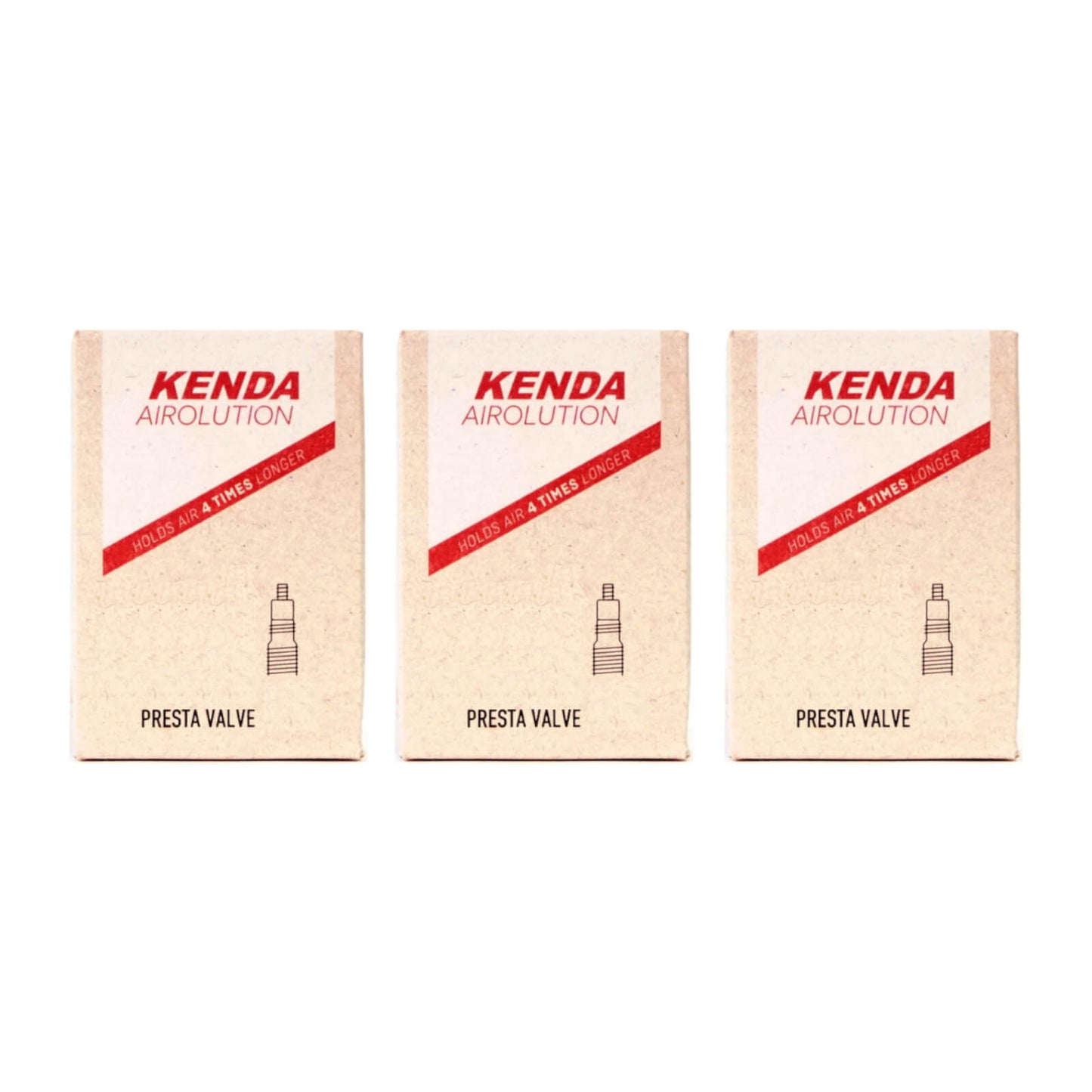 Kenda Airolution 700x30-43c 700c Presta Valve Bike Inner Tube Pack of 3