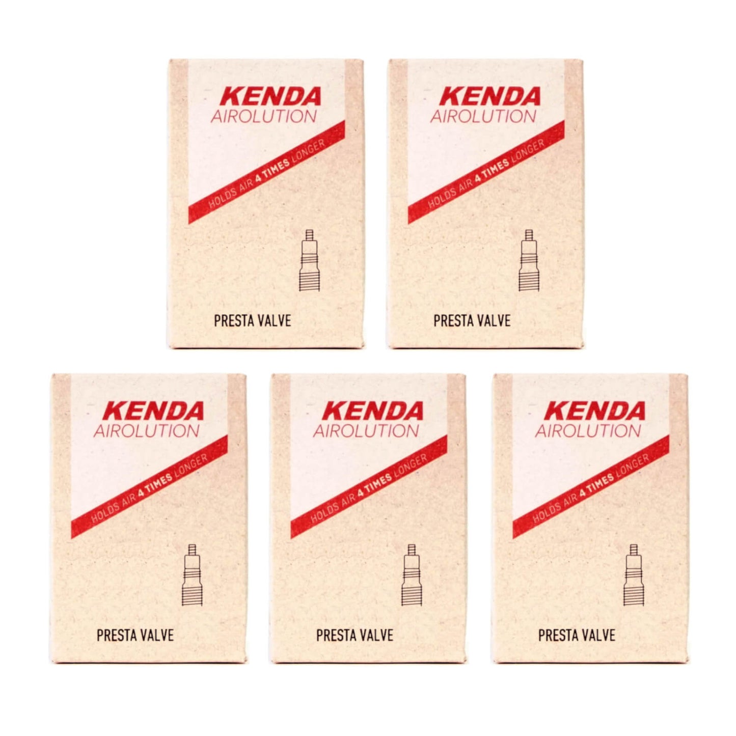 Kenda Airolution 27.5x2.4-2.8" 27.5 Inch Presta Valve Bike Inner Tube Pack of 5