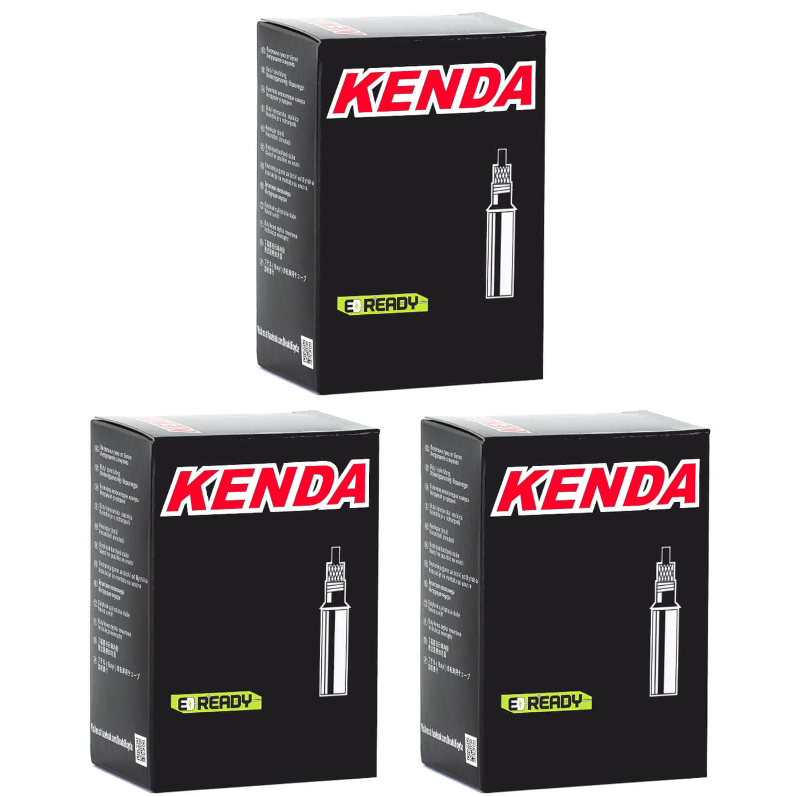 Kenda 700x28-35c Removable Core 60mm 700c Presta Valve Bike Inner Tube Pack of 3