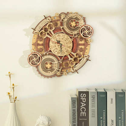 ROKR ROKR Zodiac Wall Clock Mechanical Time Art Engine 3D Puzzle LC601 Alternate 3