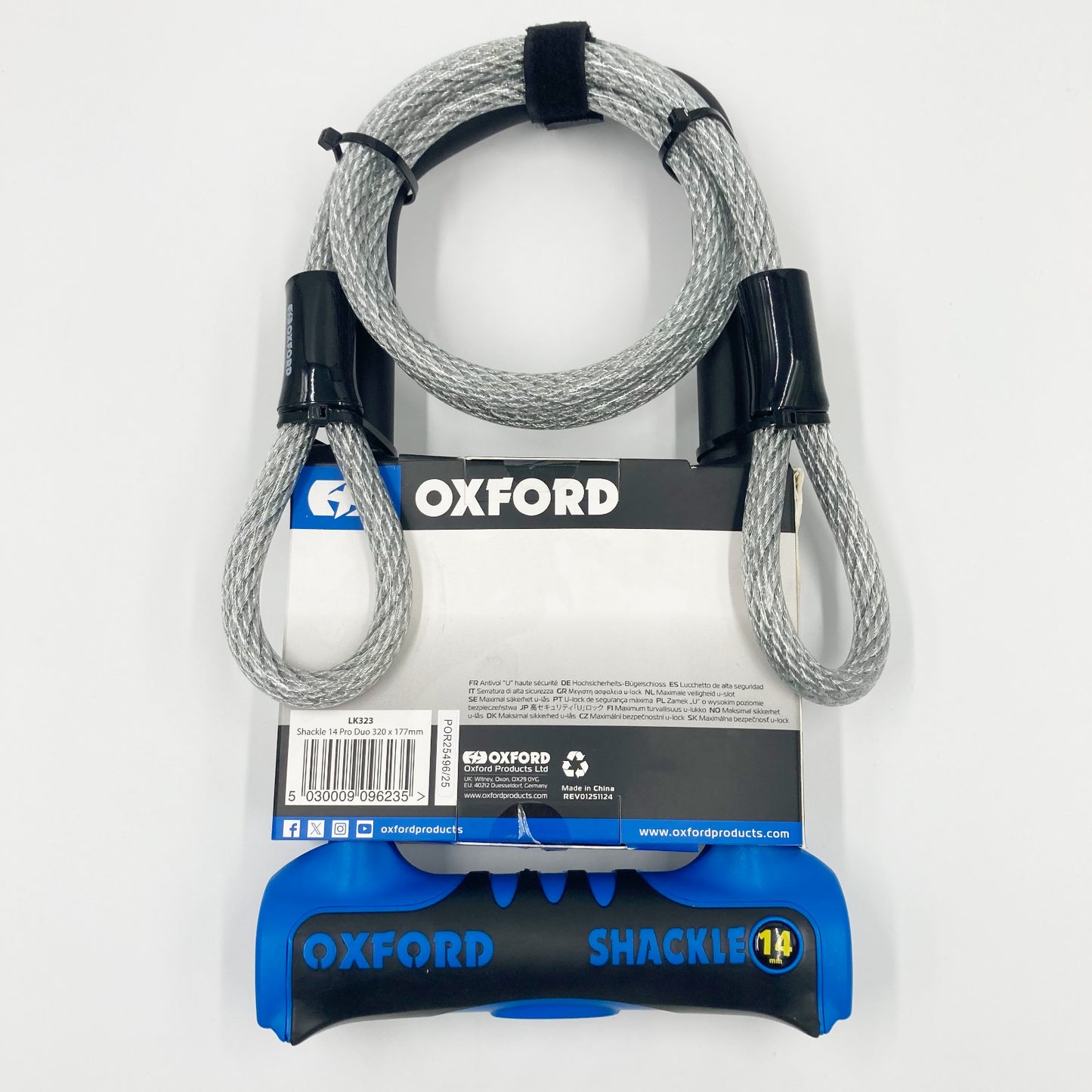 Oxford Shackle 14 Pro Bike D-Lock Sold Secure Diamond