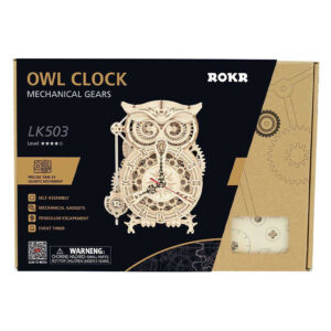 ROKR Owl Clock Mechanical Gears 3D Wooden Puzzle 3D Puzzle LK503 Alternate 4