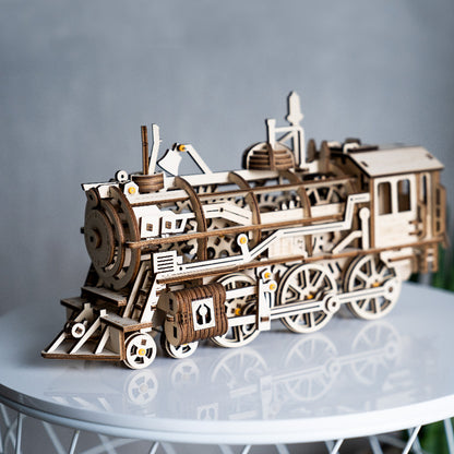 ROKR ROKR Locomotive Mechanical Gears 3D Wooden Puzzle 3D Puzzle LK701 Alternate 2