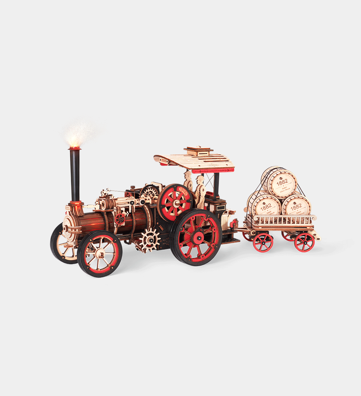 ROKR ROKR Steam Engine Mechanical 3D Wooden Puzzle 3D Puzzle LKA01