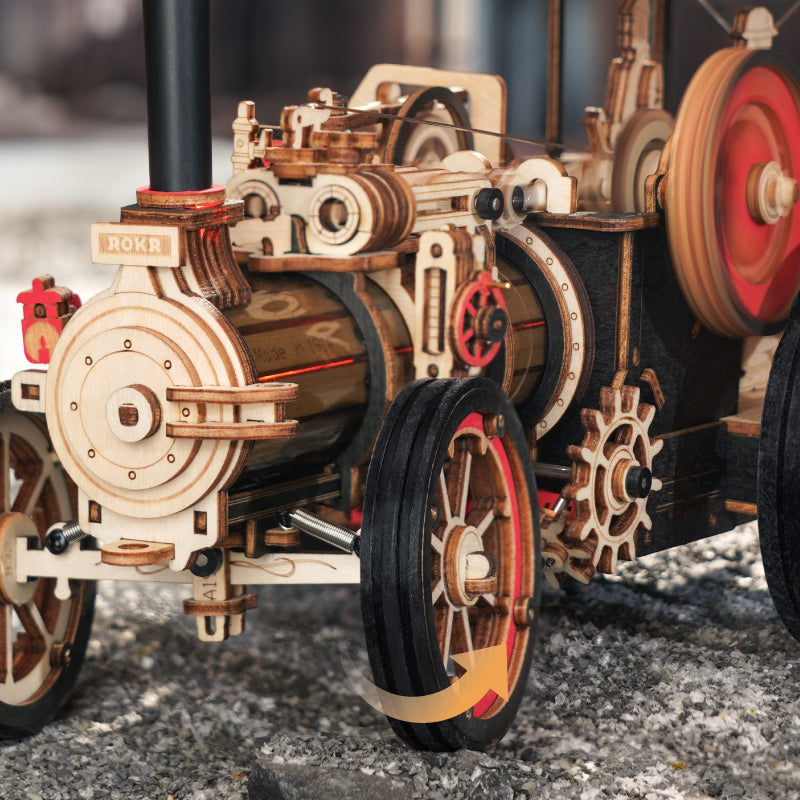 ROKR Steam Engine Mechanical 3D Wooden Puzzle 3D Puzzle LKA01 | SDJ Sports