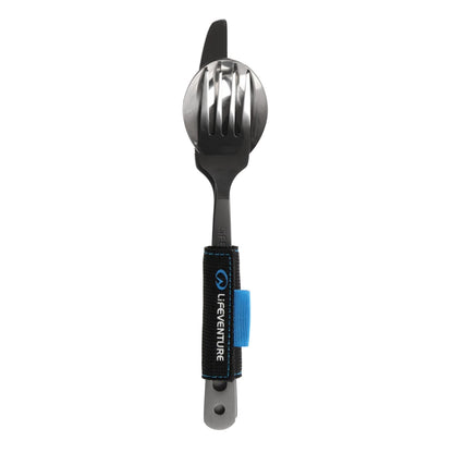 Lifeventure Titanium Knife Fork and Spoon Set Camping Utensil