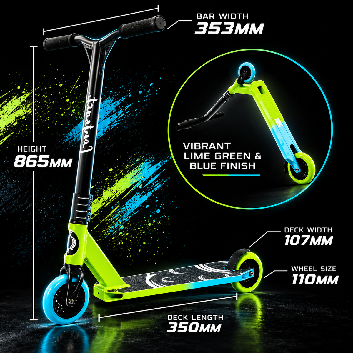 Contrast Stunt Scooter - Available in 2 Colours