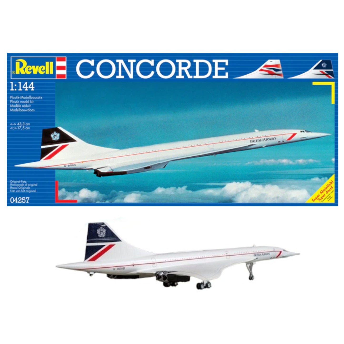 Revell Concorde British Airways Supersonic Aircraft Model Kit 04257