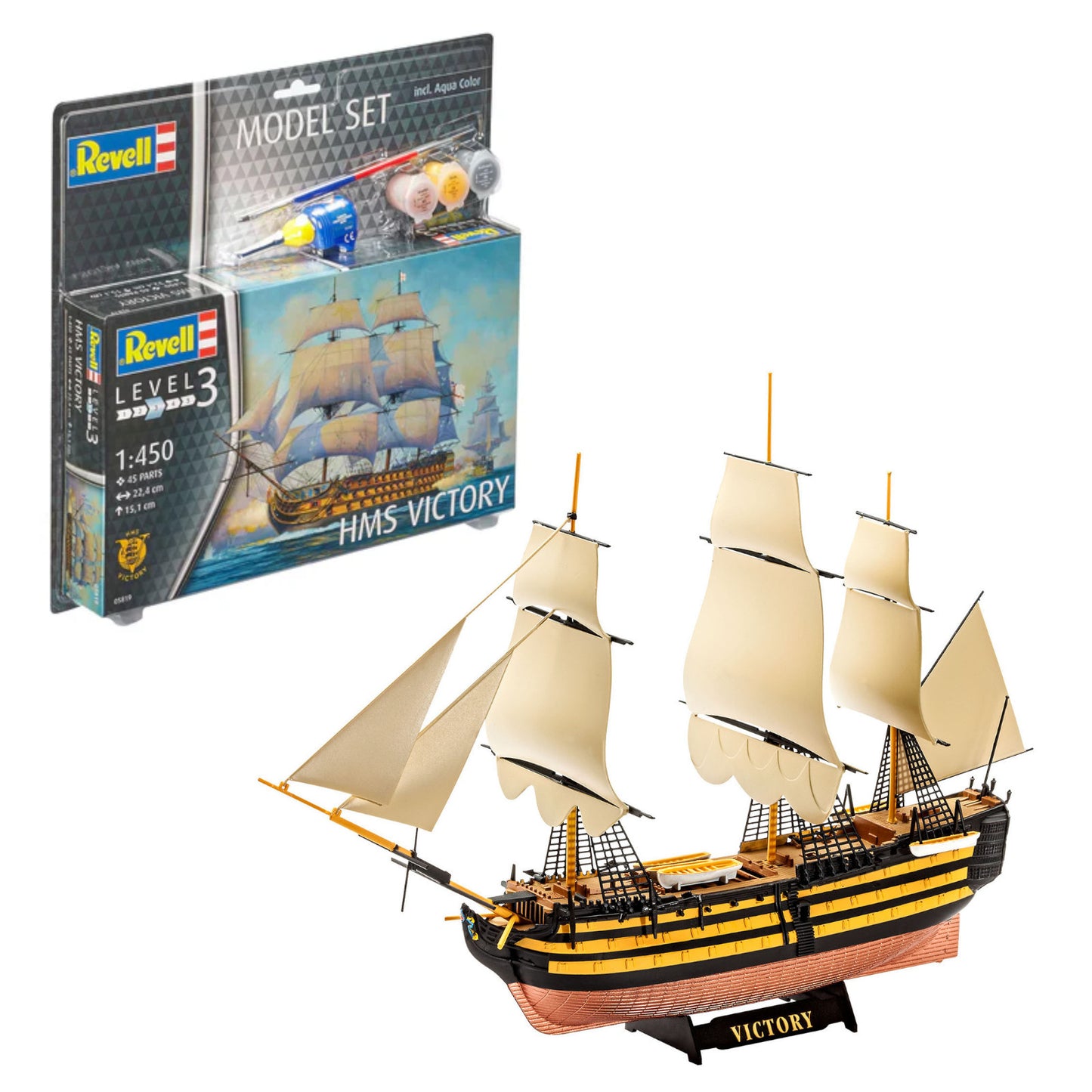 Revell Model Set HMS Victory 1:450 Kriegsschiff-Modellbausatz