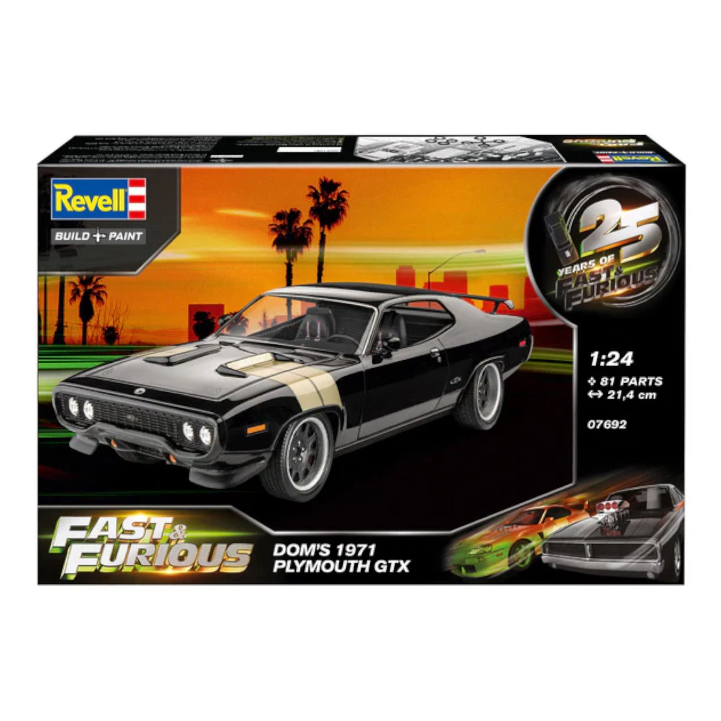 Revell Dominics 1971 Plymouth GTX Fast & Furious Car Model Kit 07692