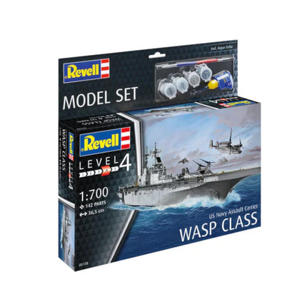 Revell US Navy Assault Carrier WASP Class Set Warship Model Kit 65178