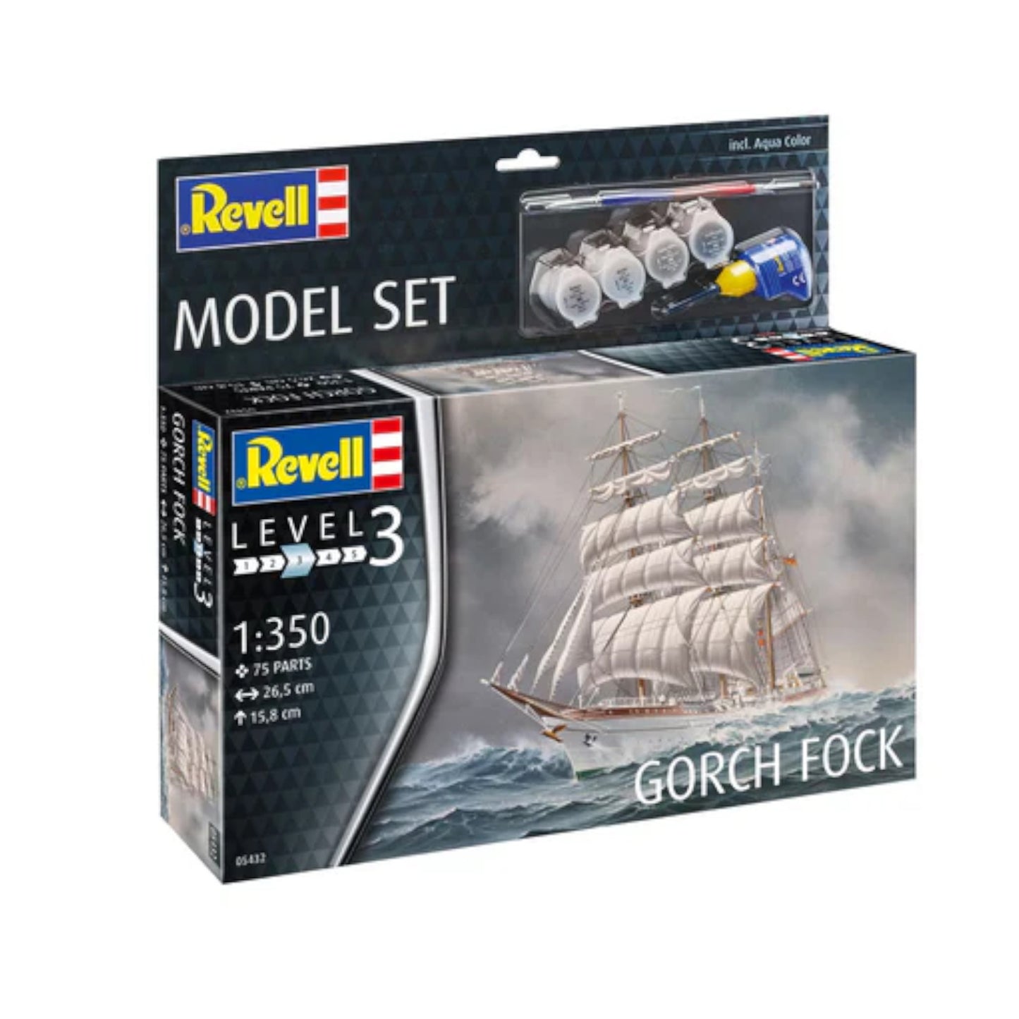 Revell Gorch Fock German Navy Sailing Warship Model Kit Set 65432