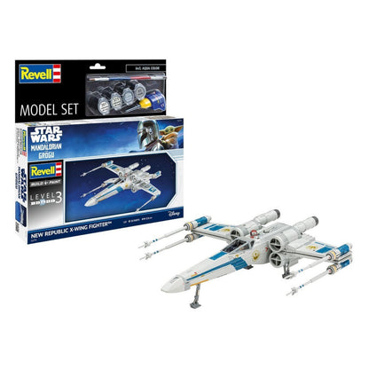 Revell Star Wars The Mandalorian & Grogu Movie Set New Republic X-Wing Spacecraft Model Kit 66791