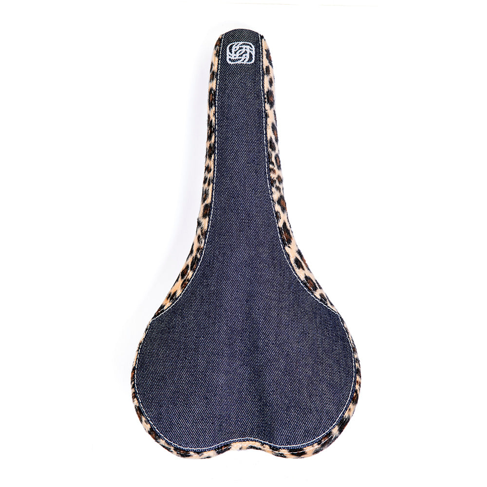 Gusset R-Series Denim/Leopard Bike Saddle Alternate 2