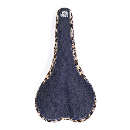 Gusset R-Series Denim/Leopard Bike Saddle Alternate 2