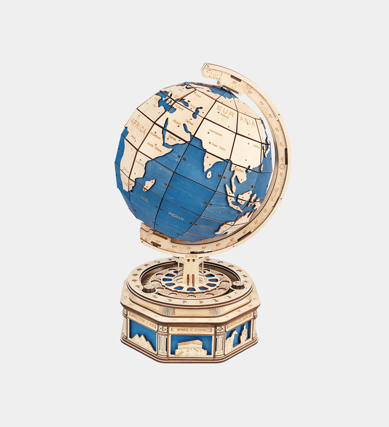 ROKR ROKR The Globe Model 3D Wooden Puzzle 3D Puzzle ST002