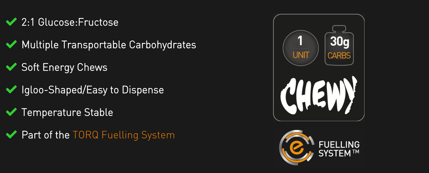 Torq Energy Jellies Nutrition Chews Box of 15